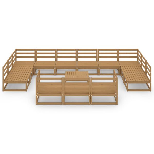 vidaXL Salon de jardin 14 pcs bois de pin massif