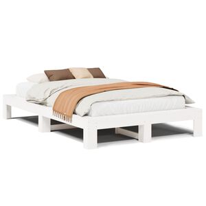 vidaXL Cadre de lit sans matelas blanc 120x190 cm bois de pin massif