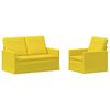 vidaXL Ensemble de Canap&eacute;s 2 pcs Jaune clair Tissu