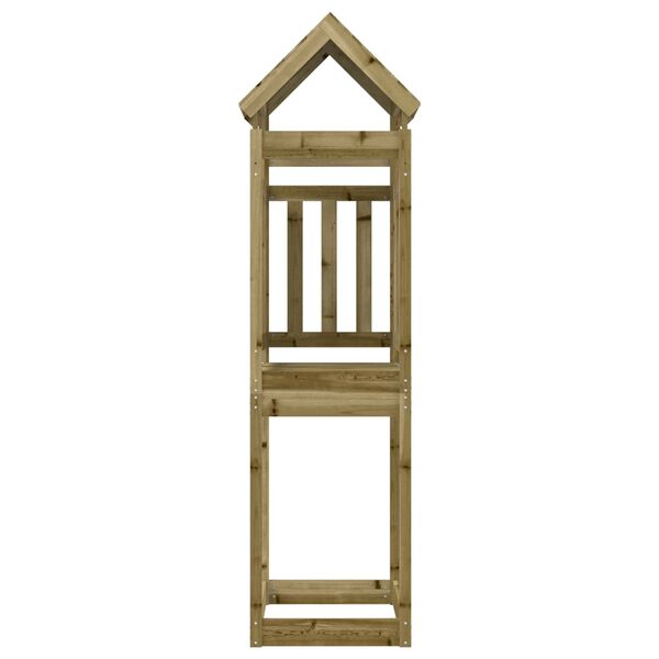 vidaXL Tour de jeu Marron 52,5 x 110,5 x 214 cm Bois solide impr&eacute;gn&eacute;