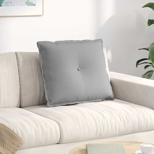 vidaXL Coussin de Dos Gris nuage 60 x 19 x 50 cm tissu