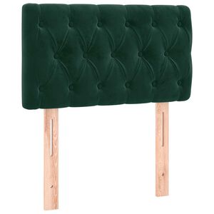 vidaXL T&ecirc;te de lit Vert fonc&eacute; 80x7x78/88 cm Velours