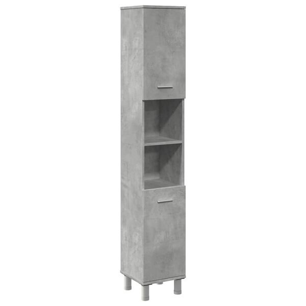 vidaXL Armoire de salle de bain Gris béton 30x30x179 cm Aggloméré