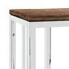 vidaXL Table console argent&eacute; acier inoxydable/bois massif r&eacute;cup&eacute;ration
