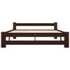 vidaXL Cadre de lit avec 2 tiroirs Marron foncé Bois de pin 180x200 cm