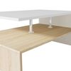 vidaXL Table basse Bois d'ingénierie 90x59x42 cm Chêne et blanc