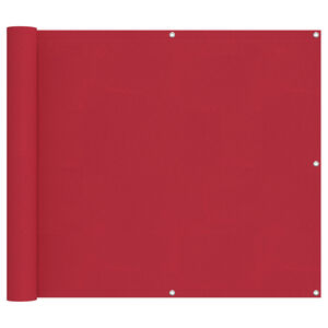 vidaXL &Eacute;cran de balcon 100 x 500 cm Tissu Oxford Rectangulaire Rouge