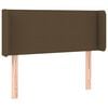 vidaXL T&ecirc;te de lit avec oreilles Marron Fonc&eacute; 93x16x78/88 cm Tissu