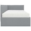 vidaXL Cadre de lit d'angle avec matelas 2 pcs Gris clair Velours