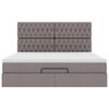 VidaXL Cadre de lit ottoman avec matelas taupe 160x200 cm tissu