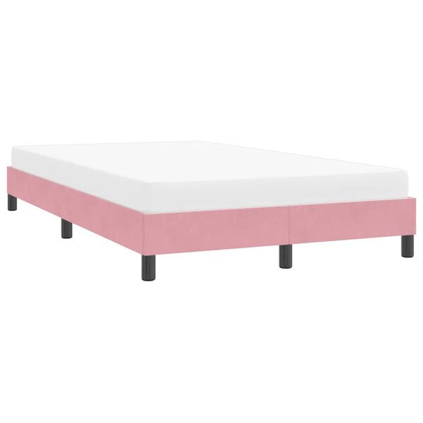 vidaXL Cadre de lit sans matelas rose 120x210 cm velours