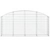 vidaXL Panier de gabions arqué 200x30x80/100 cm Fer galvanisé