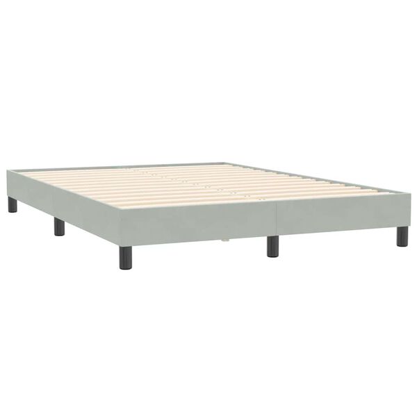 vidaXL Sommier à lattes de lit sans matelas gris clair 140x210 cm