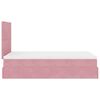 vidaXL Cadre de lit ottoman avec matelas rose 120x190 cm velours