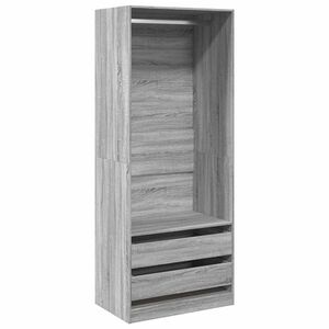 vidaXL Garde-robe sonoma gris 80x50x200 cm bois d'ing&eacute;nierie