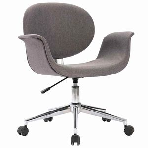 vidaXL Chaise pivotante de bureau Gris Tissu