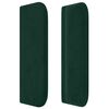 vidaXL T&ecirc;te de lit avec oreilles Vert fonc&eacute; 203x16x78/88 cm Velours