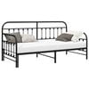 vidaXL Cadre de lit de jour Noir 90 x 200 cm Acier enduit de poudre