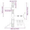 vidaXL Aire de jeux d'ext&eacute;rieur bois de pin impr&eacute;gn&eacute;