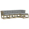 vidaXL Salon de jardin 5 pcs avec coussins bois de pin impr&eacute;gn&eacute;