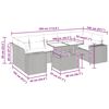 vidaXL Salon de jardin avec coussins 8 pcs beige r&eacute;sine tress&eacute;e