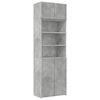 vidaXL Armoire de rangement gris b&eacute;ton 70x42,5x225cm bois d'ing&eacute;nierie