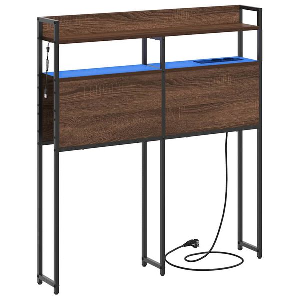 vidaXL T&ecirc;te de lit de rangement Ch&ecirc;ne marron 75 cm Bois d'ing&eacute;nierie