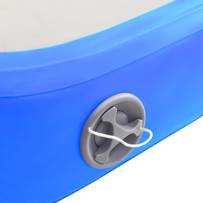 vidaXL Tapis gonflable de gymnastique avec pompe 200x200x10cm PVC Bleu
