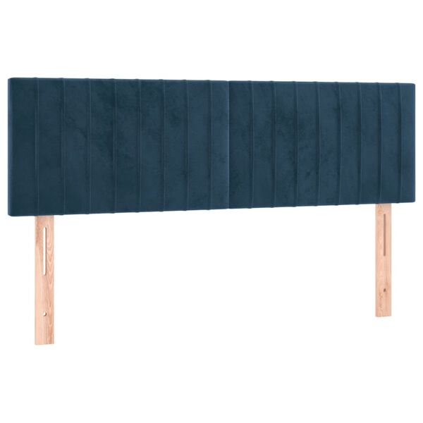 vidaXL Têtes de lit 2 pcs Bleu foncé 72x5x78/88 cm Velours