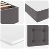 vidaXL Lit avec rangement et matelas Gris 90 x 190 cm Simili cuir
