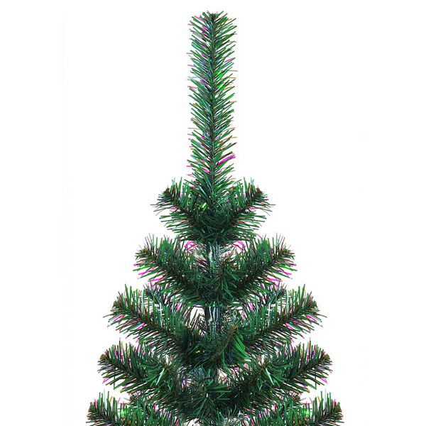 vidaXL Sapin de No&euml;l artificiel pointes iridescentes Vert 120 cm PVC