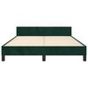 vidaXL Cadre de lit sans matelas vert fonc&eacute; 140x190 cm velours