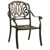vidaXL Chaises de jardin lot de 2 Aluminium coulé Bronze