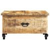 vidaXL Table basse Bois de manguier brut 70 x 70 x 40 cm