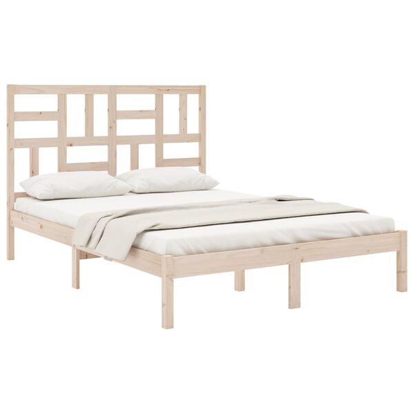 vidaXL Cadre de lit sans matelas bois massif 120x190 cm
