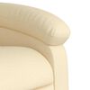 vidaXL Fauteuil inclinable Cr&egrave;me Tissu