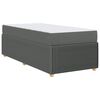 vidaXL Cadre de lit avec matelas Gris fonc&eacute; 90 x 190 cm tissu