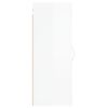 vidaXL Armoire murale blanc brillant 34,5x34x90 cm