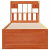 vidaXL Lit bibliothèque sans matelas cire marron 75x190 cm pin massif