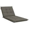 vidaXL Coussin de transat GEMERT 100 % polyester Gris 190 x 80 x 9 cm