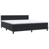 vidaXL Sommier &agrave; lattes de lit avec matelas noir 180x210 cm velours