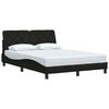 vidaXL Cadre de lit sans matelas noir 140x200 cm tissu