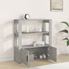 vidaXL Buffet Gris béton 80x30x90 cm Bois d'ingénierie
