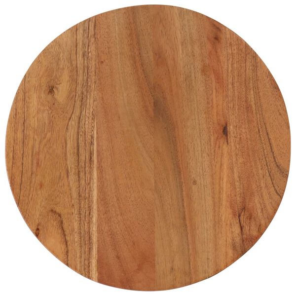 vidaXL Table basse 35x35x30 cm bois massif acacia et fer