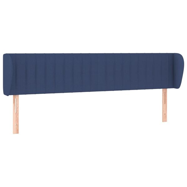 vidaXL T&ecirc;te de lit avec oreilles Bleu 183x23x78/88 cm Tissu