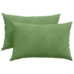 vidaXL Coussins de canap&eacute; 2 pcs Vert clair 60 x 40 cm