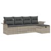 vidaXL Ensemble de canap&eacute; de jardin 5 pc Poly rotin