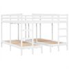 vidaXL Lit superpos&eacute; triple blanc 200x200/80x200 cm bois de pin massif