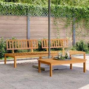 vidaXL Canap&eacute;s centraux palette de jardin 2 pcs bois massif d'acacia