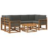 vidaXL Ensemble de canap&eacute;s d'ext&eacute;rieur 5 pc Naturel et Anthracite